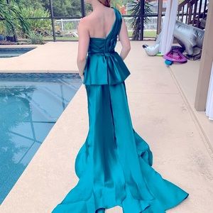 Aqua Terani Mermaid Gown w/ Train